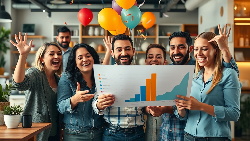 collage of diverse small businesses in success, digital marketing strategies for small businesses