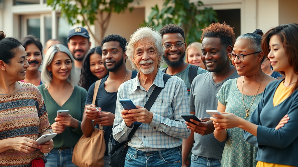 diverse life styles showcased by different people in vibrant community setting