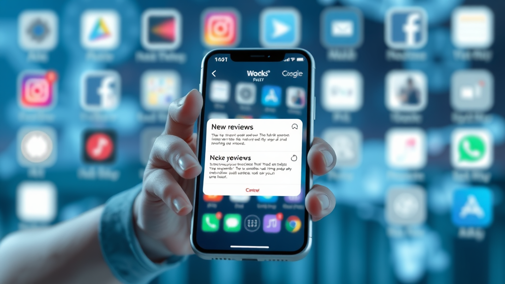 Smartphone showing real-time review alerts for brand reputation online