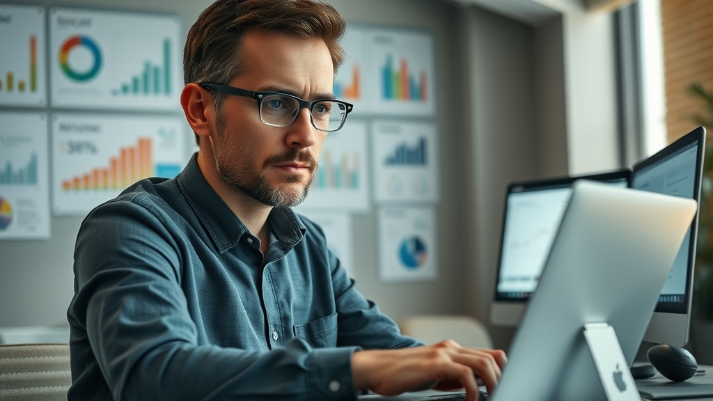 analyst comparing reputation monitoring tools for online reputation management