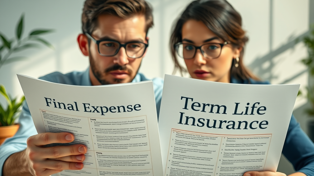 Comparing final expense insurance and term life insurance policies, term life insurance