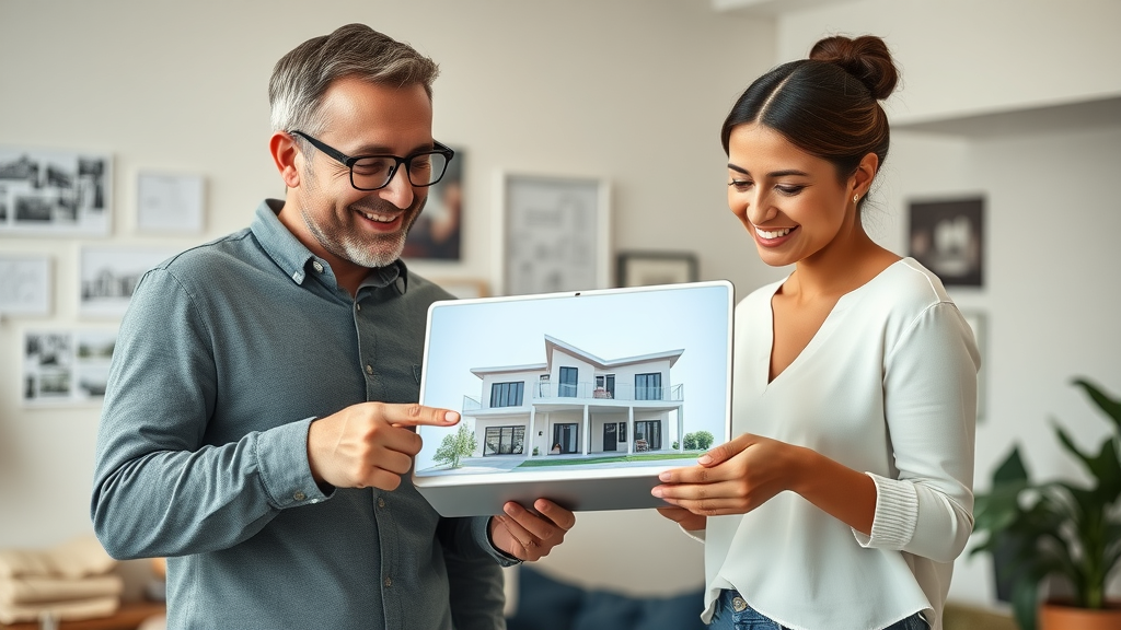 architect collaborating with family on custom home design in north florida