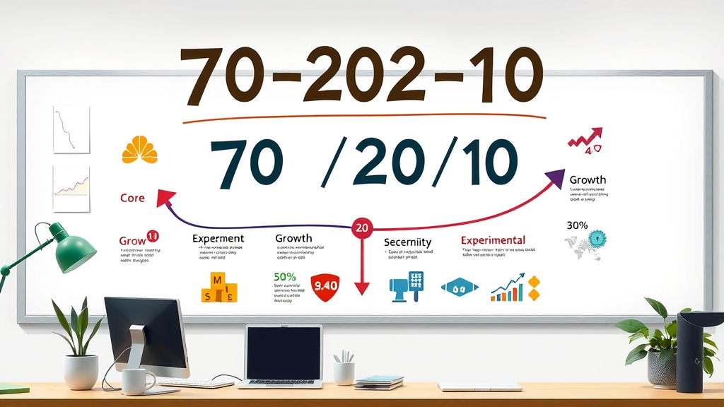 Infographic shows the 70-20-10 rule for digital marketing budget allocation in local business strategy