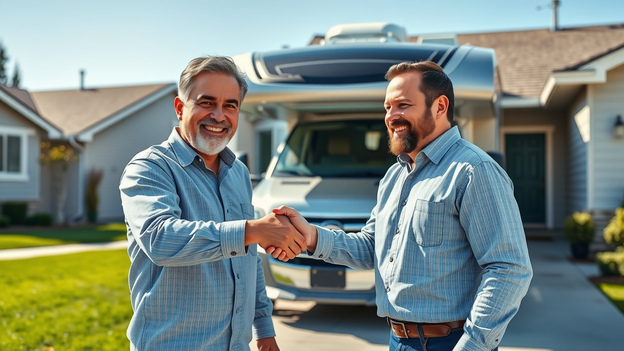Professional RV sales advertisement showcasing strategy for maximizing RV sale value with fair pricing