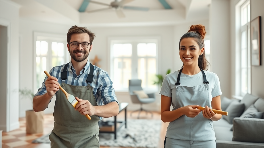 Professional local painting contractors at work ensuring quality paint job