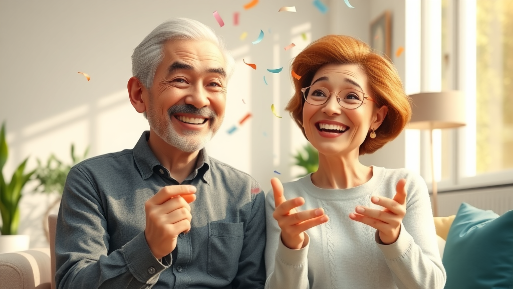 happy middle-aged couple celebrating improved hormone balance and well-being after holistic hormone therapy with adaptogenic herbs