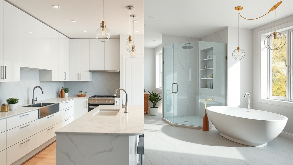 Stunning kitchen and bath upgrade with modern fixtures and seamless design