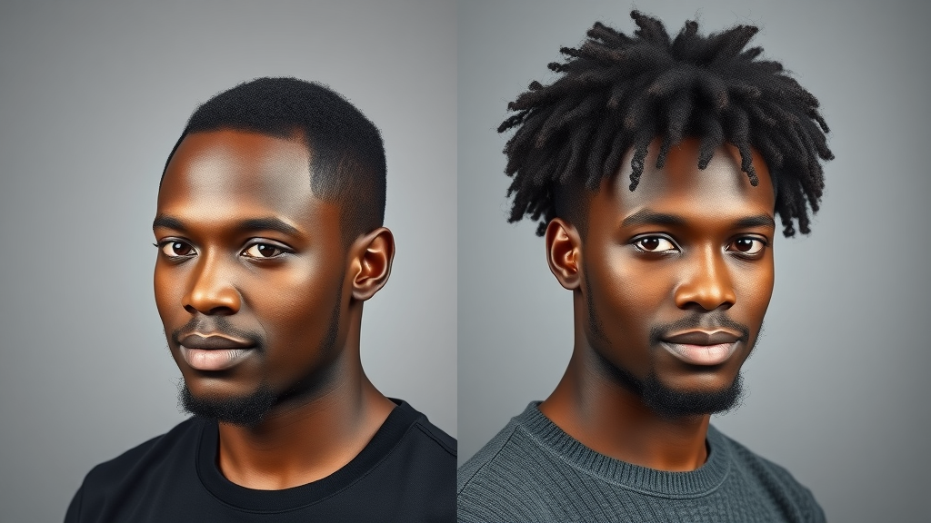 Non-surgical hair replacement transformation for Black men using custom human hair systems