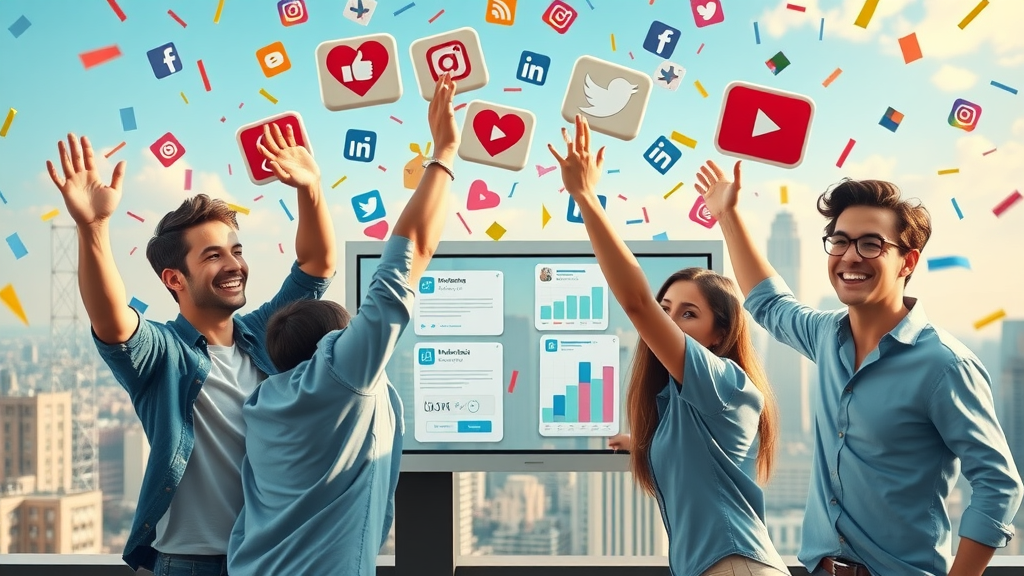 marketers celebrating viral social media content success using content marketing tips for brand awareness