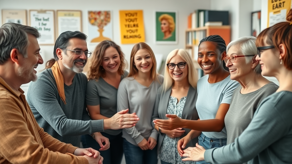 Nonprofit training fostering team unity and positive collaborative spirit.