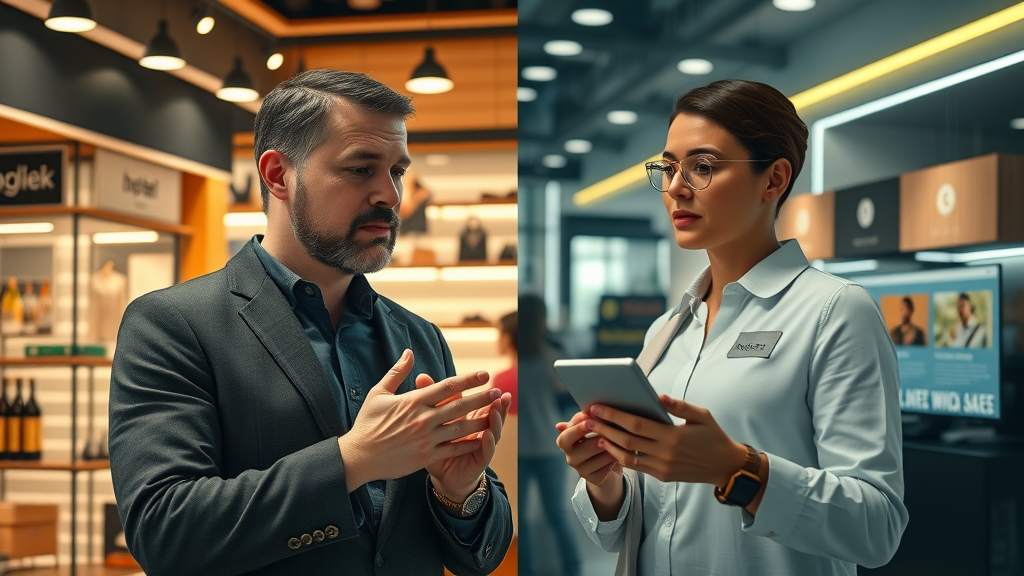 contrasting business environments analytical retail managers comparing storefront to digital interface how to compete with online retailers