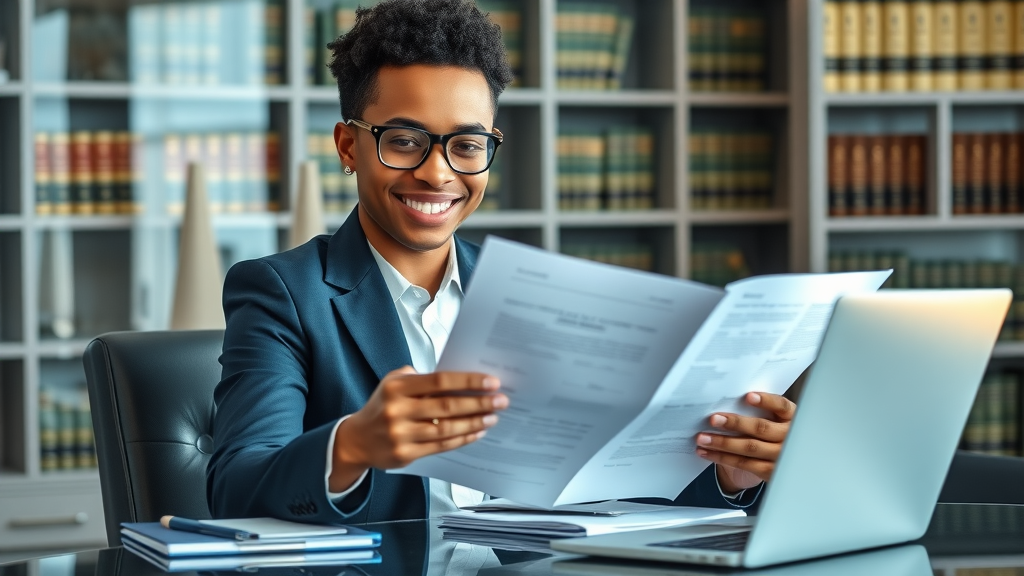 Diverse secured party creditor reviewing legal documents in modern law office, how to become a secured party creditor
