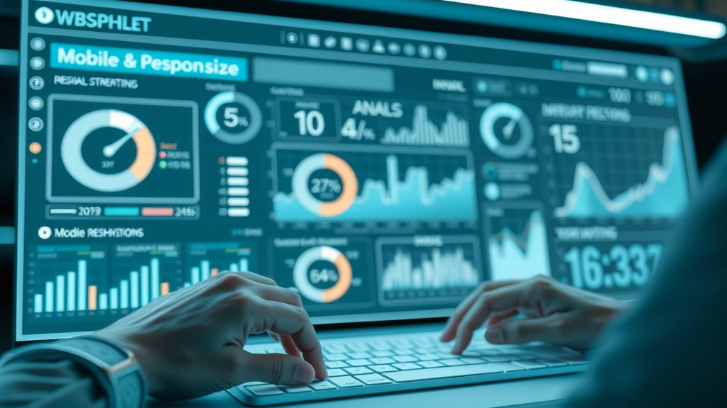 website dashboard showing mobile and desktop speed metrics for small business seo strategies