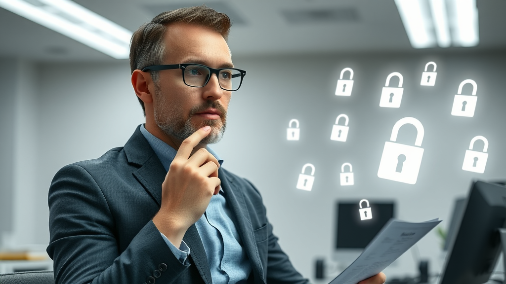 digital marketing for small businesses IT consultant GDPR compliance lock icons compliance documents bright lighting