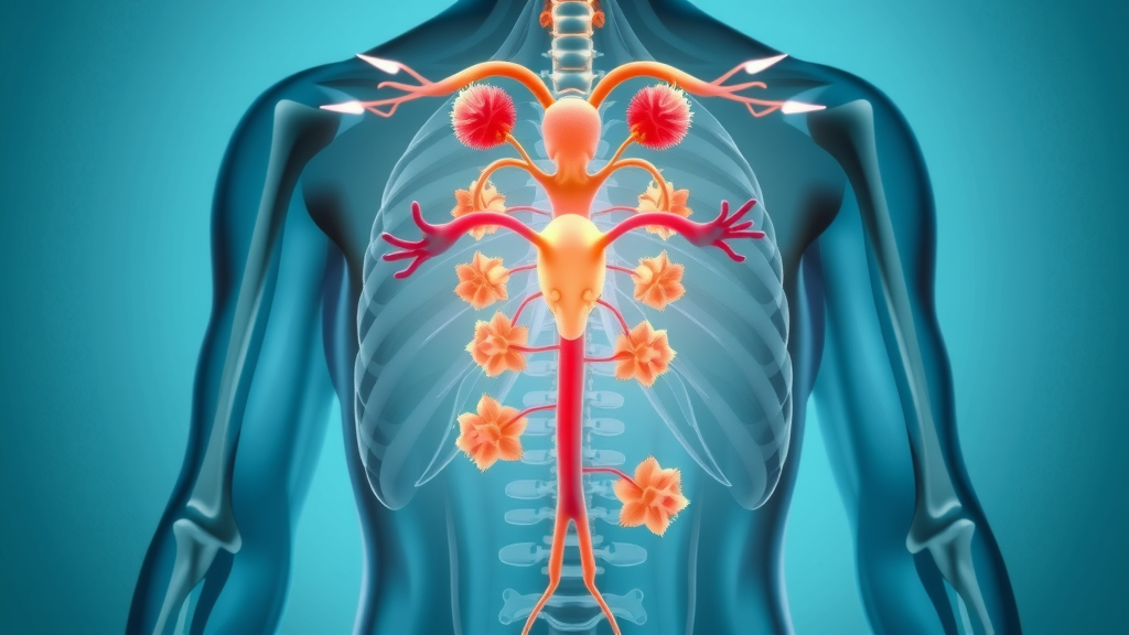 Endocrine system diagram - hormone balance and regulation illustration