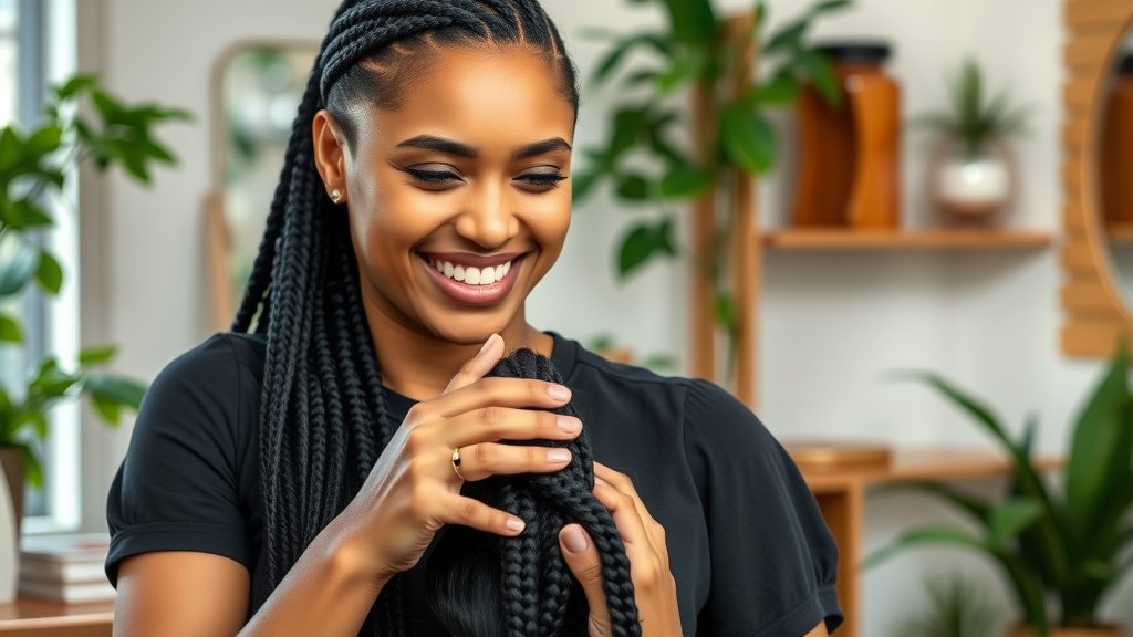 Professional haircare specialist massaging client