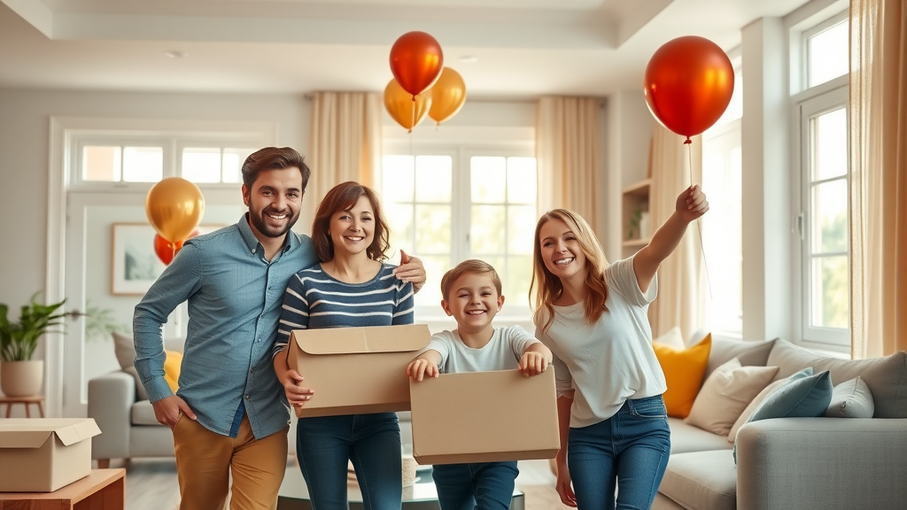 happy family celebrating move-in with stanley crawford construction custom home north florida