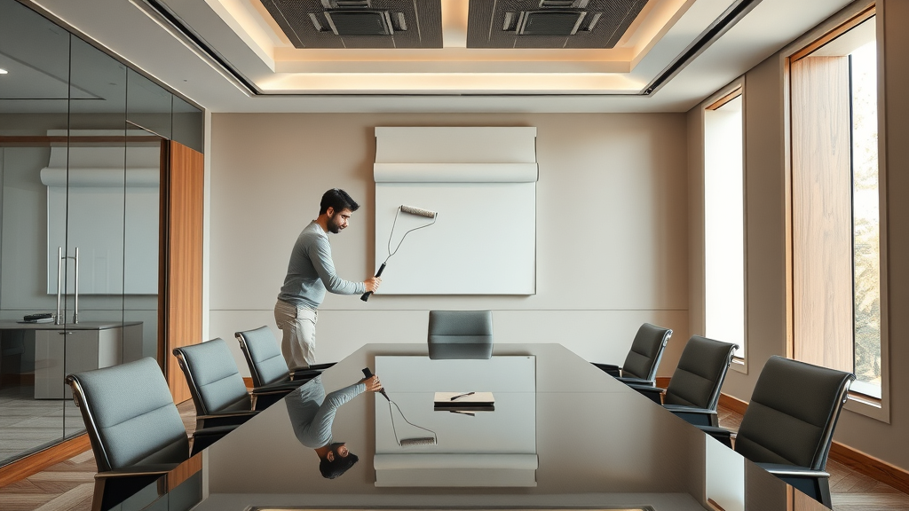 Commercial painting solutions transforming conference room interior