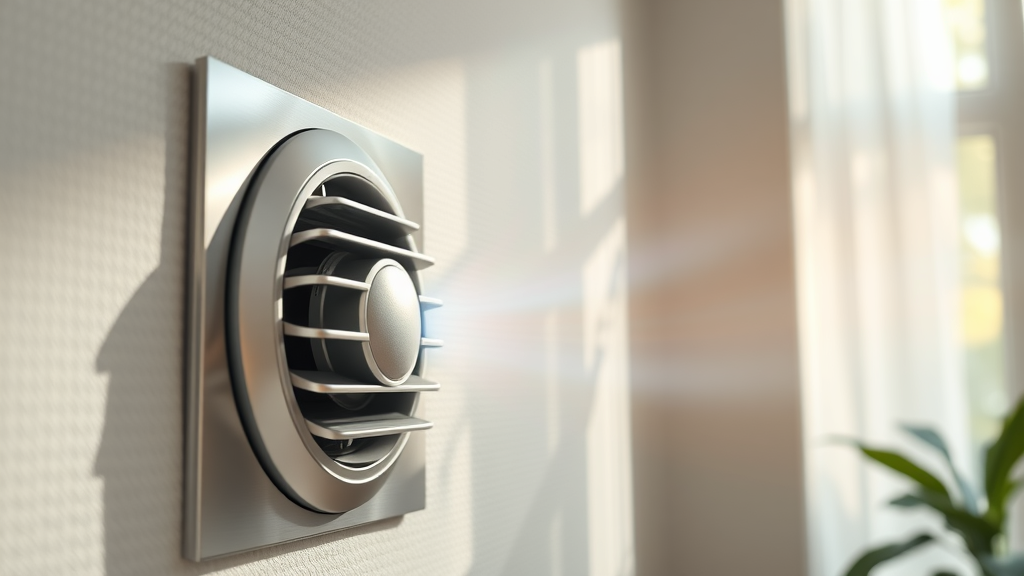 High-efficiency air vent after heating and air conditioning repairs