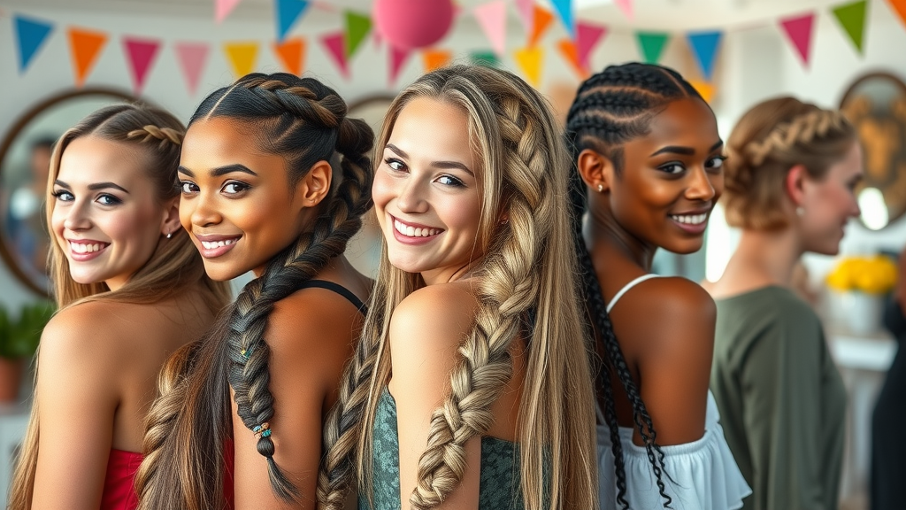 Creative braid designs on diverse models showing dynamic hair braiding in Olongapo