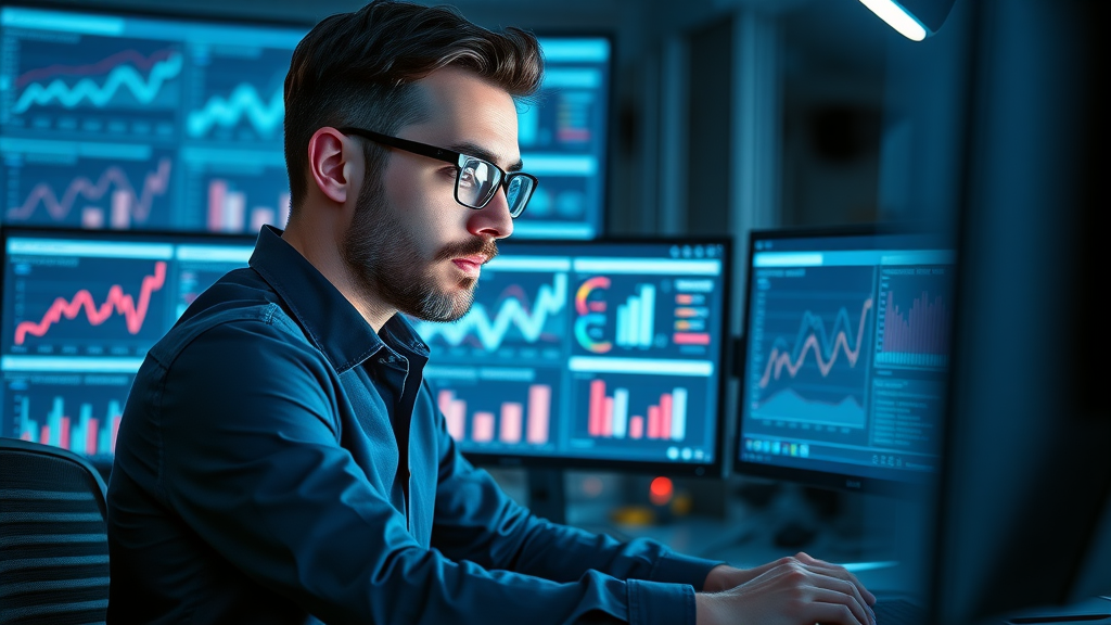 precise data analyst comparing marketing analytics ab testing online marketing strategy