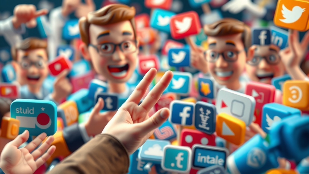 engaging social media icons animated interaction expand reach 3d cartoon social media landscape vibrant