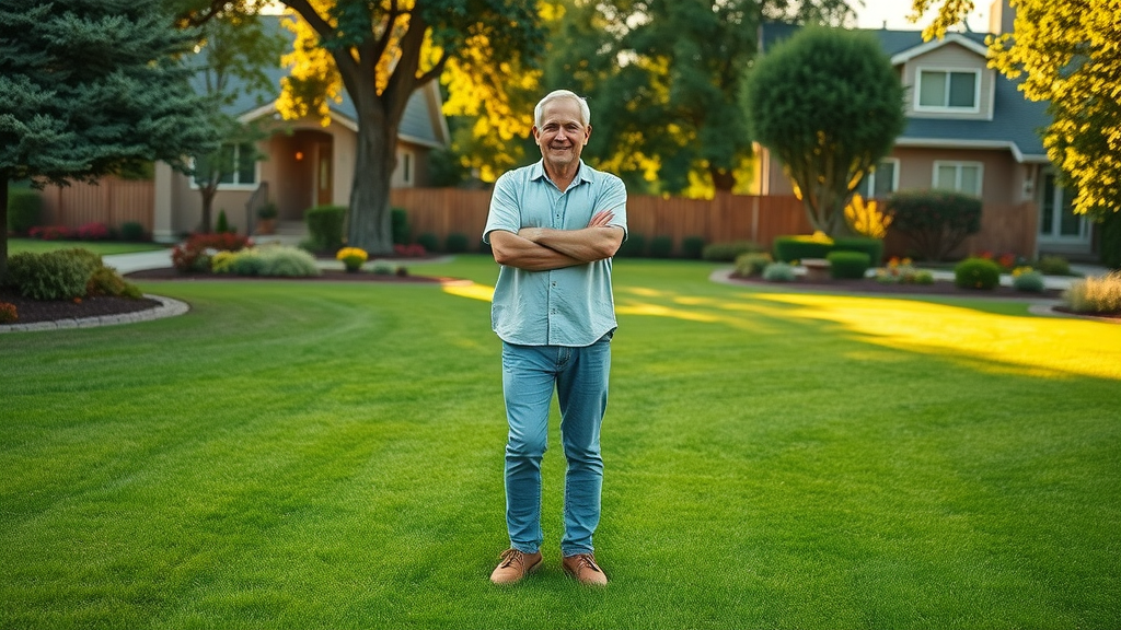 Lush green yard after expert weed control and fertilization for yards