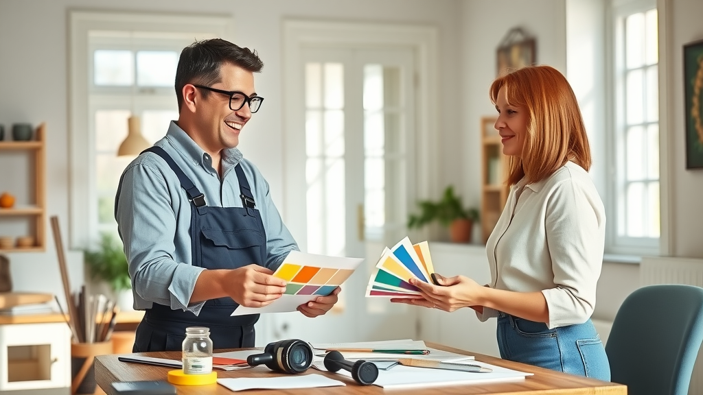 Homeowner chooses colors with local painting contractor for flawless results