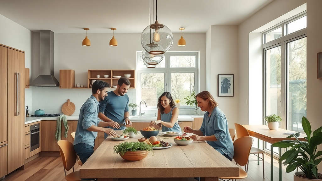 Interior design featuring bright kitchen and family for inspired living spaces.
