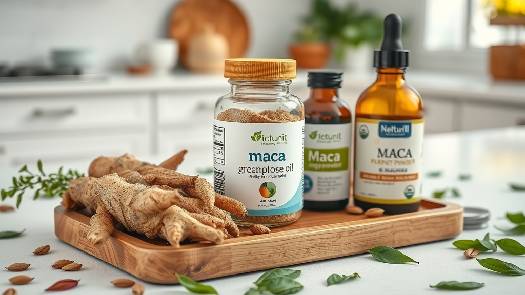 Top herbs for hormonal balance - ashwagandha, maca root, and evening primrose oil