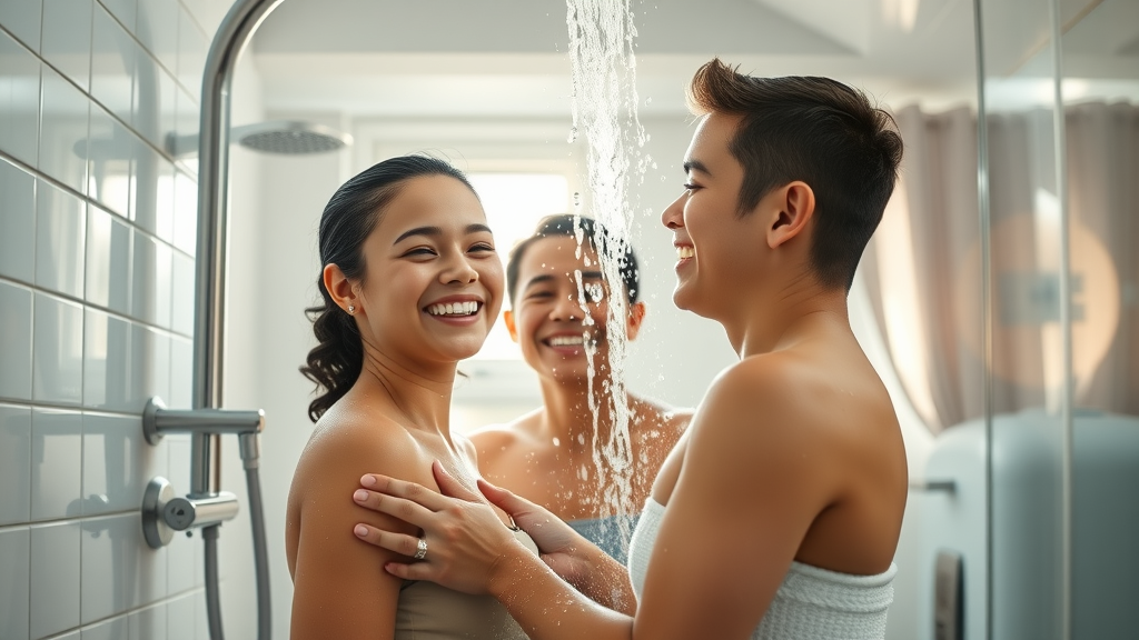 Family enjoys reliable hot shower thanks to new water heater installation