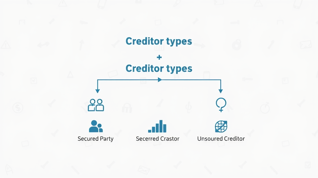 Hierarchy chart of secured party, secured creditor, and unsecured creditor, how to become a secured party creditor