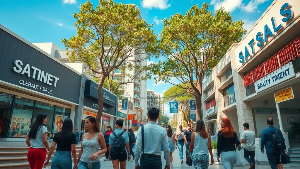 Modern Olongapo cityscape with beauty salons and people, precise location data in hair braiding in olongapo