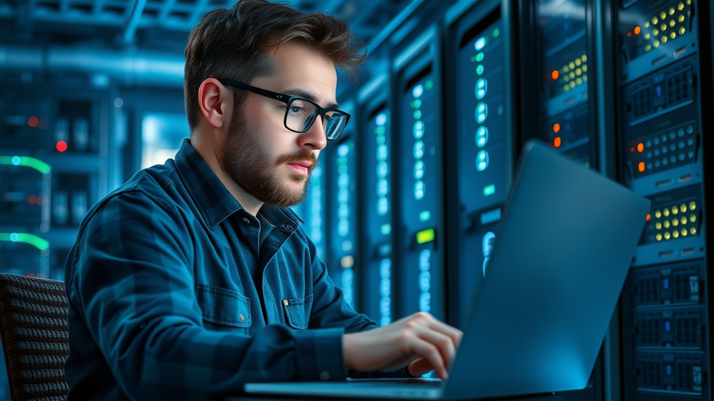 IT specialist implementing technical SEO enhancements for search engine optimization