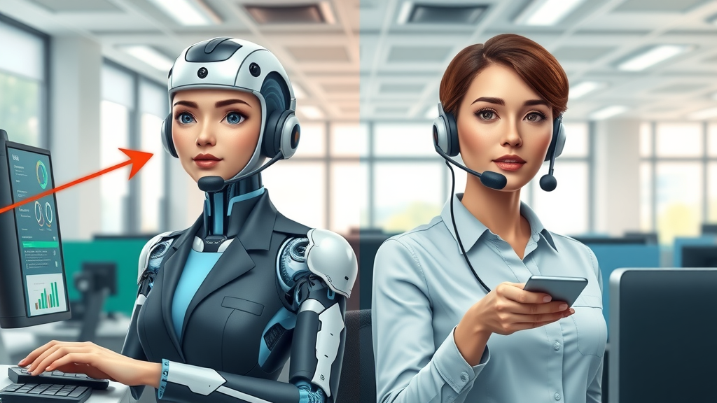 Comparison of AI voice agent versus traditional human call center agent for business-customer support-omnichannel