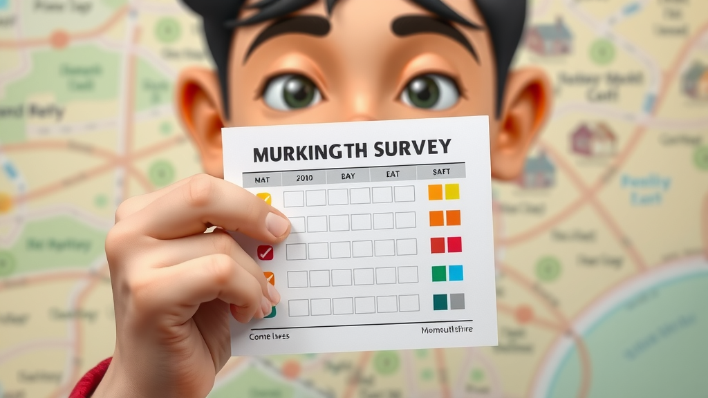 monmouthshire residents survey, hand holding completed survey, infographic map - residents survey results