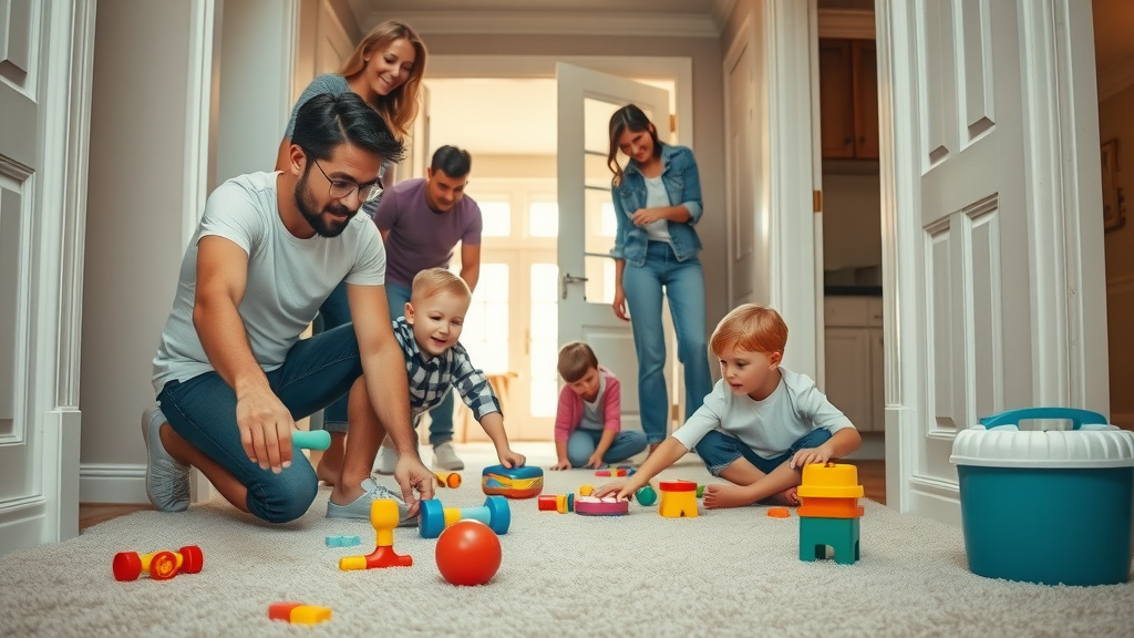 busy household preparing entryway for professional carpet cleaning services near me