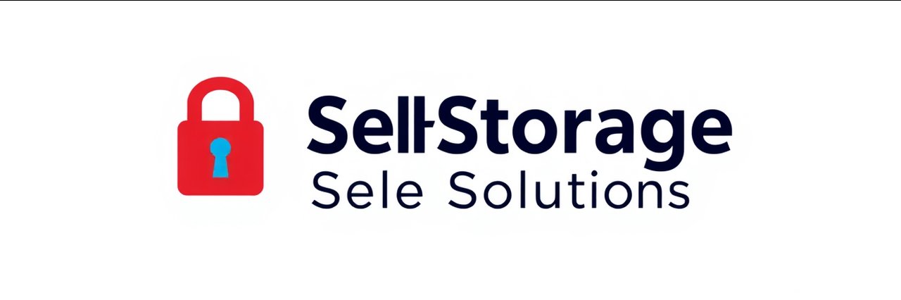 Modern self-storage company logo with padlock icon and bold branding
