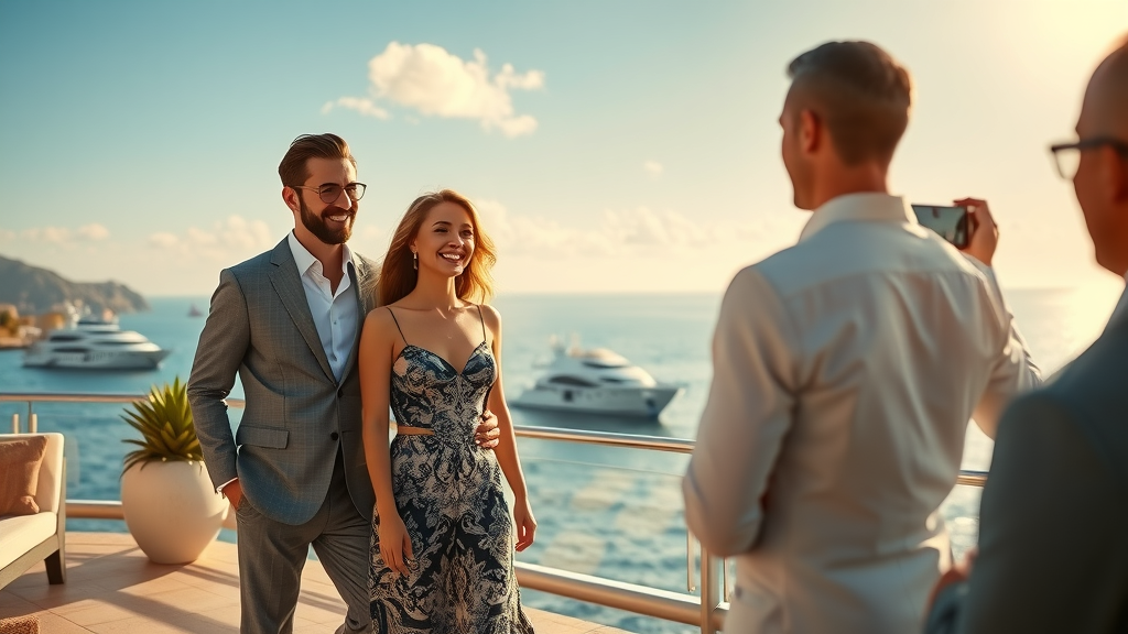 Announcing Curated Cabo luxury concierge service with guests on Cabo San Lucas terrace