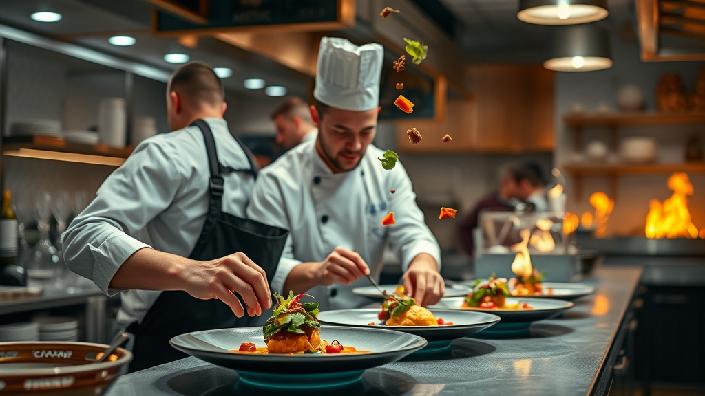 stand best budapest restaurants innovative open kitchen master chef plating Hungarian fusion dishes