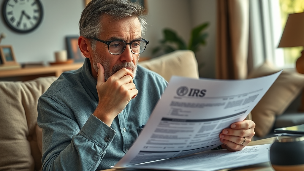 Taxpayer reviewing IRS paperwork, offer in compromise, tax debt resolution northwest AR