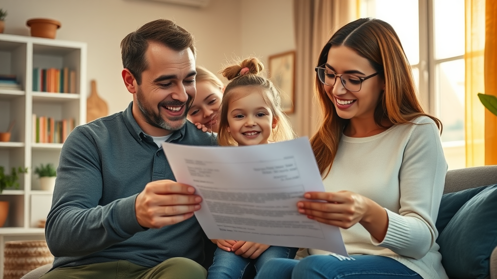 Relieved family celebrating OIC acceptance letter, effective tax administration, economic hardship northwest AR