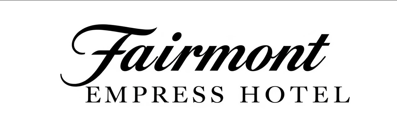 Fairmont Empress hotel logo, classic style, christmas in victoria canada
