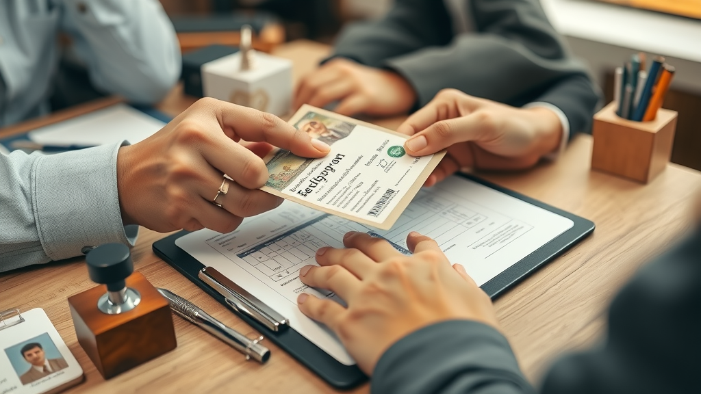 Close-up of notary public near me fee payment, cash and receipt exchange suggesting transparent notary services.