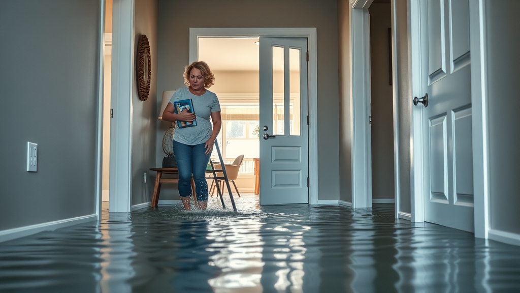 San Diego homeowner moving belongings during emergency water damage response