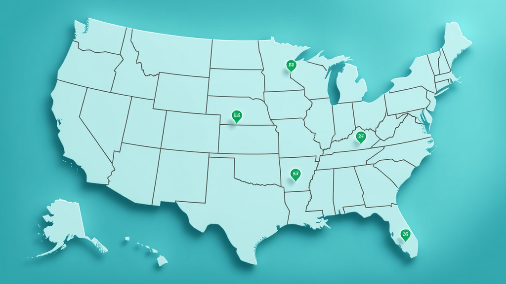 Regional US map illustrating rain gutter costs by state – regional variation in rain gutter cost and installation cost