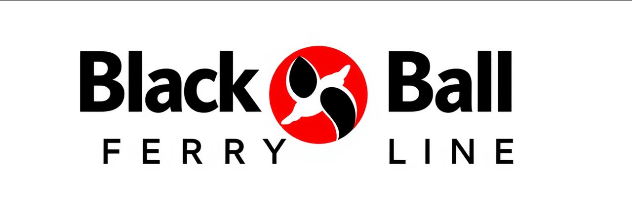 Black Ball Ferry Line logo on white background - christmas in victoria canada