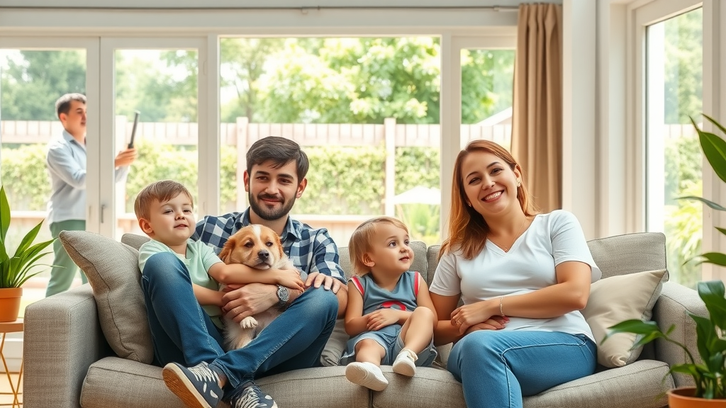 Family enjoying pest-free home after effective pest control