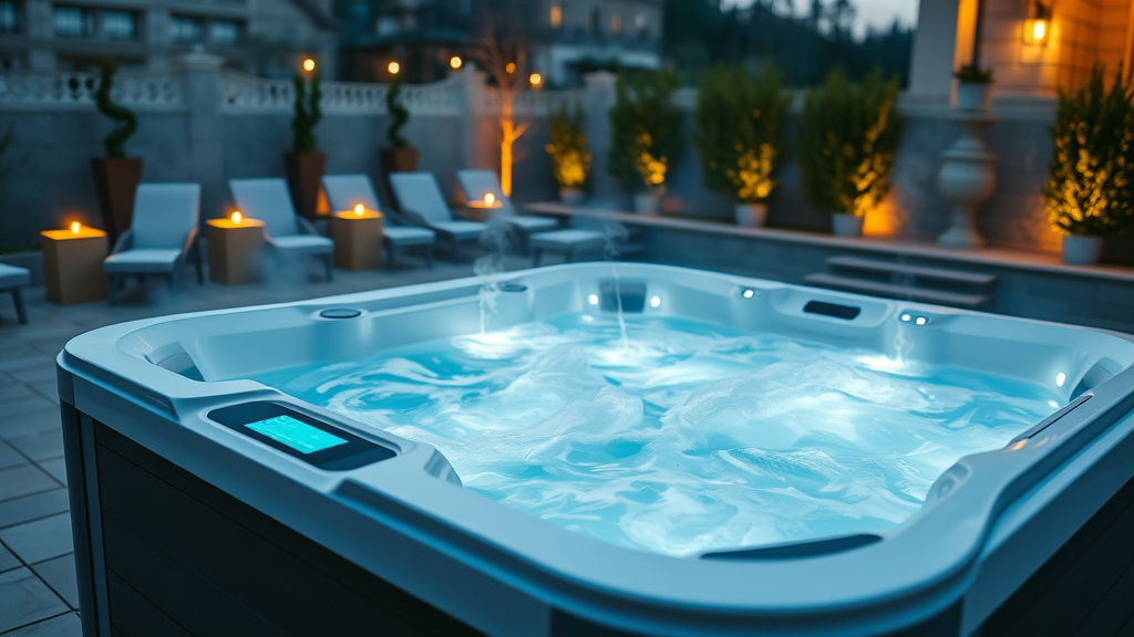 Hot tub with steam bubbling and repair-ready controls for reliable hot tub repair